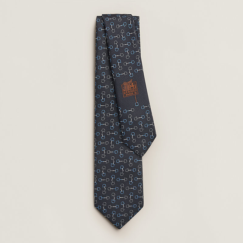 Mors Tricolore tie - Grey | Hermès USA